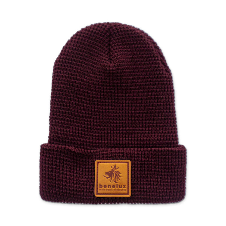 Benelux Leather Patch Beanie