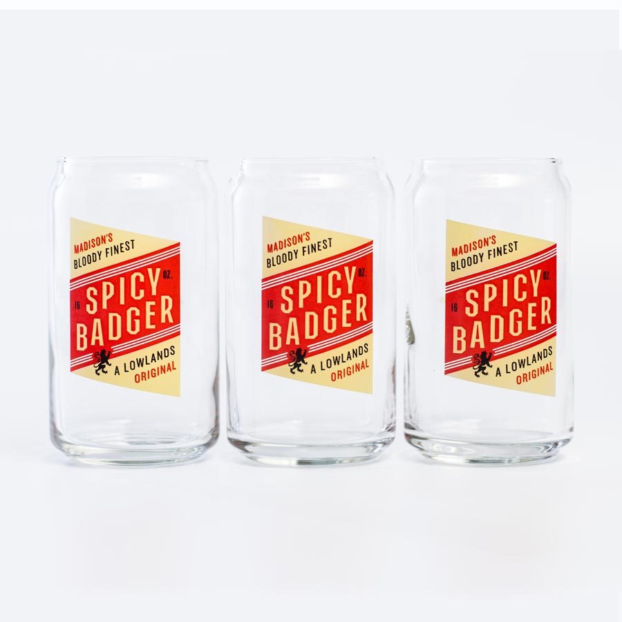 Spicy Badger Glass - 4 Pack
